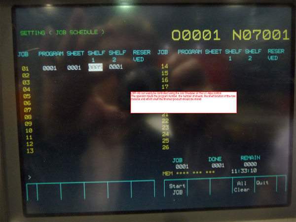 AMADA LMP-2412AS 6-SHELF LOAD SYS, 1998,