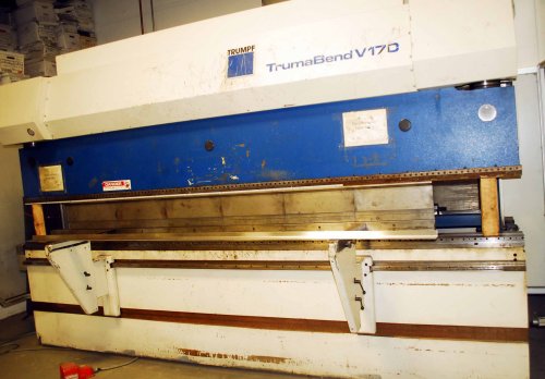 190 Ton, TRUMPF, V170, DELEM 5-AXIS, PROG. Z1,Z2, CROWNING,CLAMPING,MFG:1997