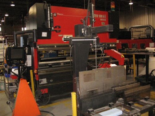 110 Ton, AMADA ASTRO 100NT, HDS1030, ROBOTIC BENDING CELL, MFG:2003