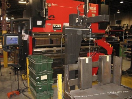 110 Ton, AMADA ASTRO 100NT, HDS1030, ROBOTIC BENDING CELL, MFG:2003