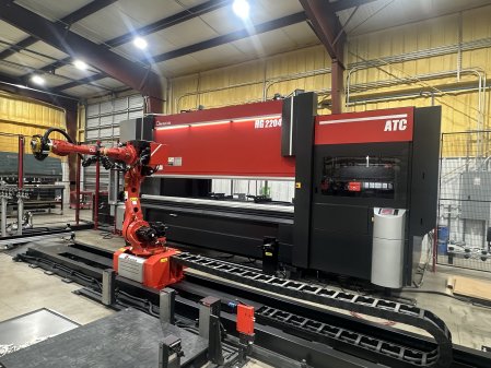 240 Ton X 161 Amada HG2204ARm Robotic Bending Cell w/Auto Tool Changer,Mfg:2024