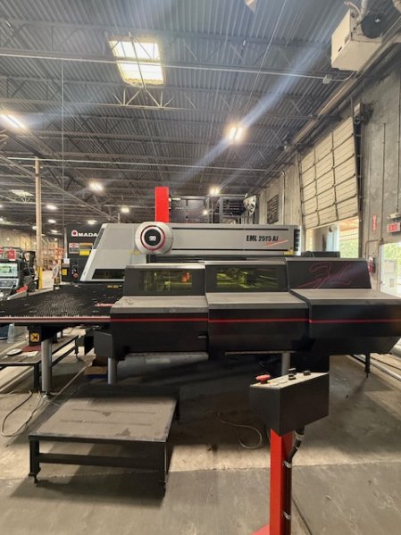 33 TON AMADA EML 2515AJ FIBER LASER PUNCH W/ASR3015 NTK AUTOMATED TOWER,2021