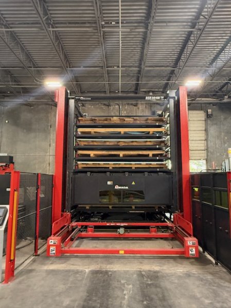33 TON AMADA EML 2515AJ FIBER LASER PUNCH W/ASR3015 NTK AUTOMATED TOWER,2021