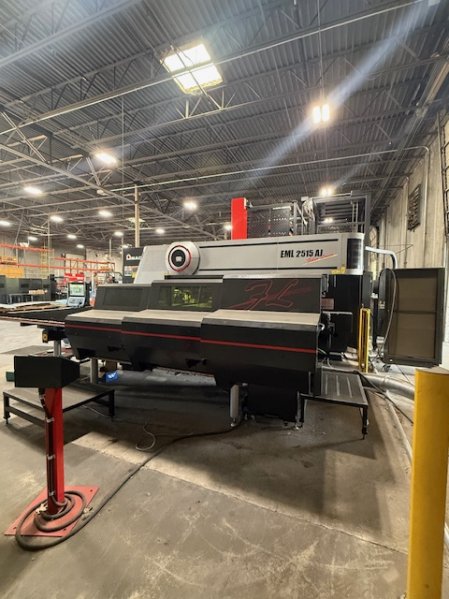 33 TON AMADA EML 2515AJ FIBER LASER PUNCH W/ASR3015 NTK AUTOMATED TOWER,2021