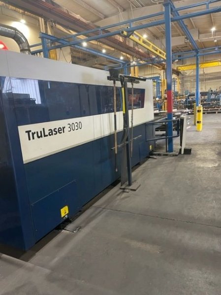 6000 WATT TRUMPF TRULASER 3030 FIBER LASER W/BRIGHTLINE,MANUFACTURED:2018
