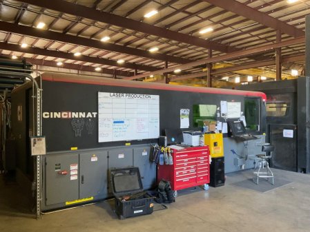 8000 WATT CINCINNATI CL-980 FIBER LASER,6' X 12', 8SHELF TOWER,MFG:2018,