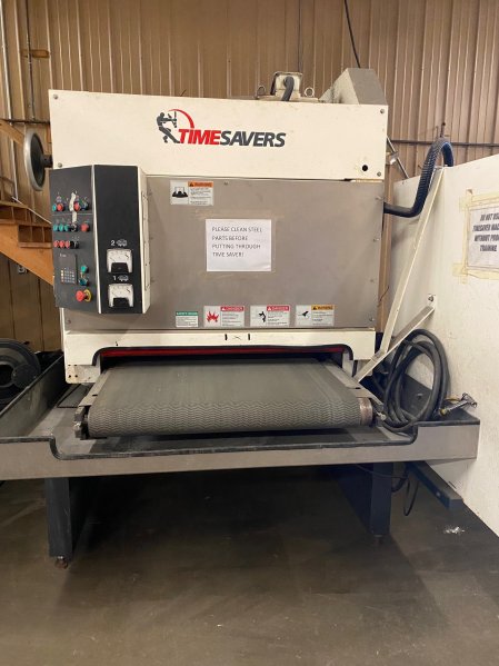 TIMESAVERS LYNX 37MWT-DB-60 TWO HEAD WET BELT GRINDER,MFG:2017