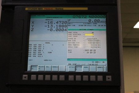 HYUNDAI WIA F400VM VERTICAL MACHINING CENTER,MFG:2013