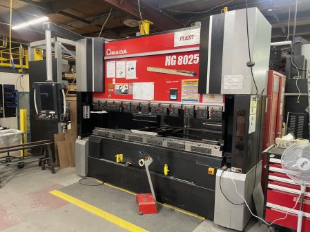 89 TON X 102.4 AMADA HG-8025-15 CNC PRESS BRAKE,MFG:2019
