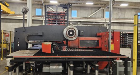 33 TON AMADA EMK3612 M2 SERVO-DRIVEN CNC TURRET PUNCH,ASIII MP300 TOWER,MFG:2014