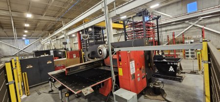 33 TON AMADA EMK3612 M2 SERVO-DRIVEN CNC TURRET PUNCH,ASIII MP300 TOWER,MFG:2014