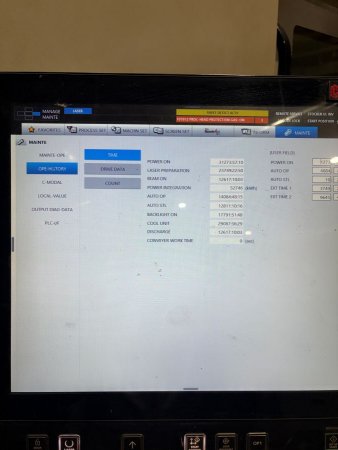 8000 WATT MITSUBISHI ML-3015 GX-F80D FIBER LASER,MANUFACTURED:2020