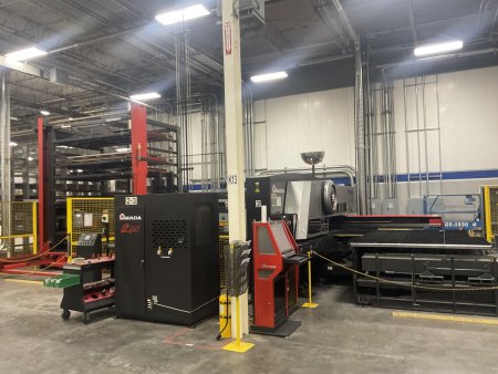 33 TON AMADA ELMK3610NT,4000 WATT,60 X 100 ,ASR 510M 6 SHELF TOWER,MFG:2008