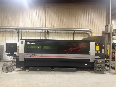 3000 WATT AMADA ENSIS-3015AJMII FIBER LASER,MFG:2022 INSTALLED:2023