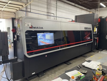 9000 WATT AMADA REGIUS 3015 AJE LINEAR DRIVE FIBER LASER,MFG:2021