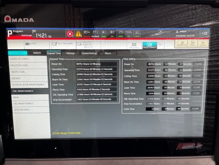 4000 WATT AMADA VENTIS 3015AJ FIBER LASER W/LOCUS BEAM CONTROL TECHNOLOGY, 2019