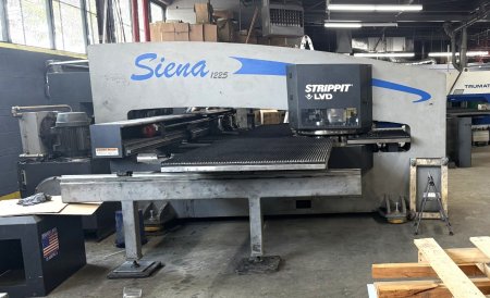 22 TON STRIPPIT LVD SEINA 1225,FANUC CNC,THICK TURRET, 50 X 100 ,MFG:2004