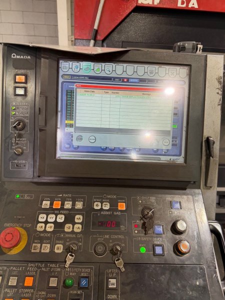 4000 WATT AMADA FOM2 3015NT CO2 LASER,MFG:2012 APPROX:30,000 HOURS