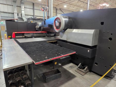 33 TON AMADA EMLK3610NT CO2 LASER/TURRET PUNCH COMBINATION MACHINE,MFG:2010