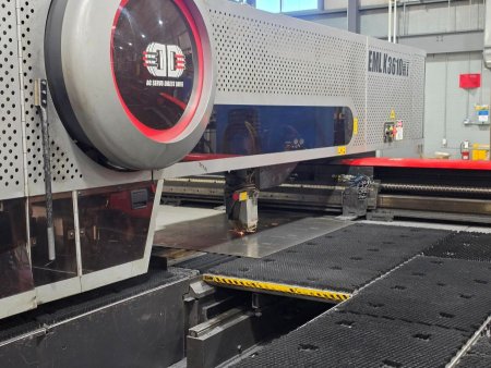 33 TON AMADA EMLK3610NT CO2 LASER/TURRET PUNCH COMBINATION MACHINE,MFG:2010