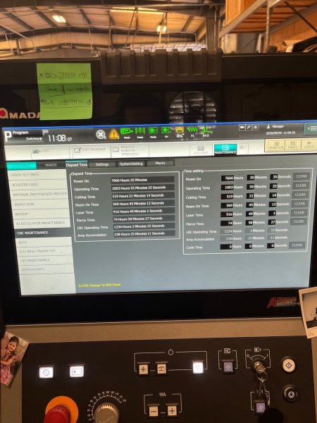 4000 WATT AMADA VENTIS 3015AJ FIBER LASER W/LOCUS BEAM CONTROL TECHNOLOGY, 2021